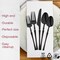 Solid Black Moderno Disposable Plastic Cutlery Set (480 Guests)
